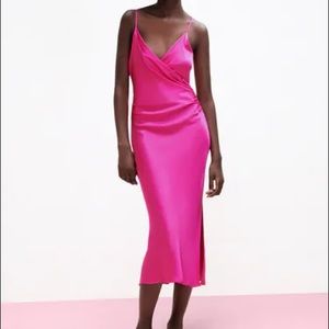 Hot pink Zara dress